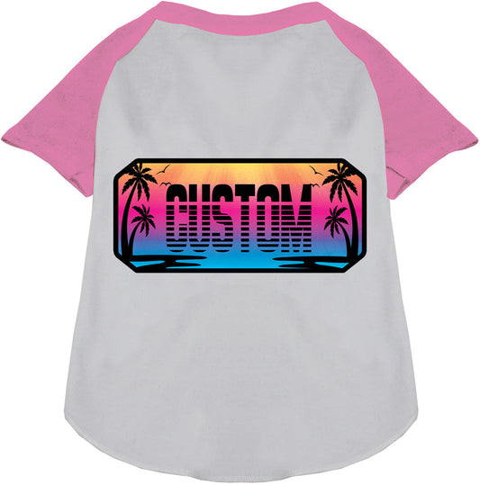 Custom Beach Shades Pet Raglan Shirts