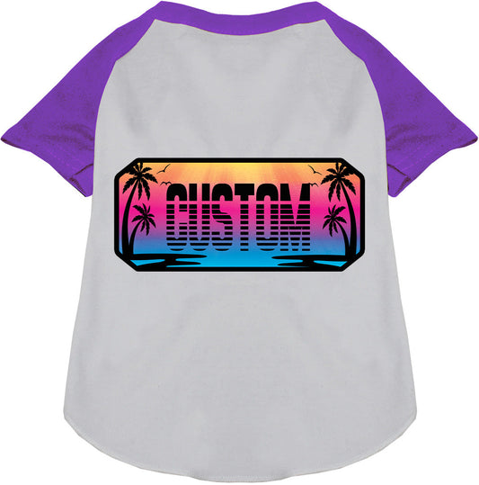 Custom Beach Shades Pet Raglan Shirts