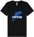 Load image into Gallery viewer, Custom Blue Dolphins Unisex V-Neck Shirt
