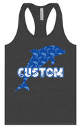 Load image into Gallery viewer, Custom Blue Dolphins Women's Racerback Tank
