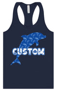Load image into Gallery viewer, Custom Blue Dolphins Women's Racerback Tank
