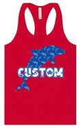 Load image into Gallery viewer, Custom Blue Dolphins Women's Racerback Tank
