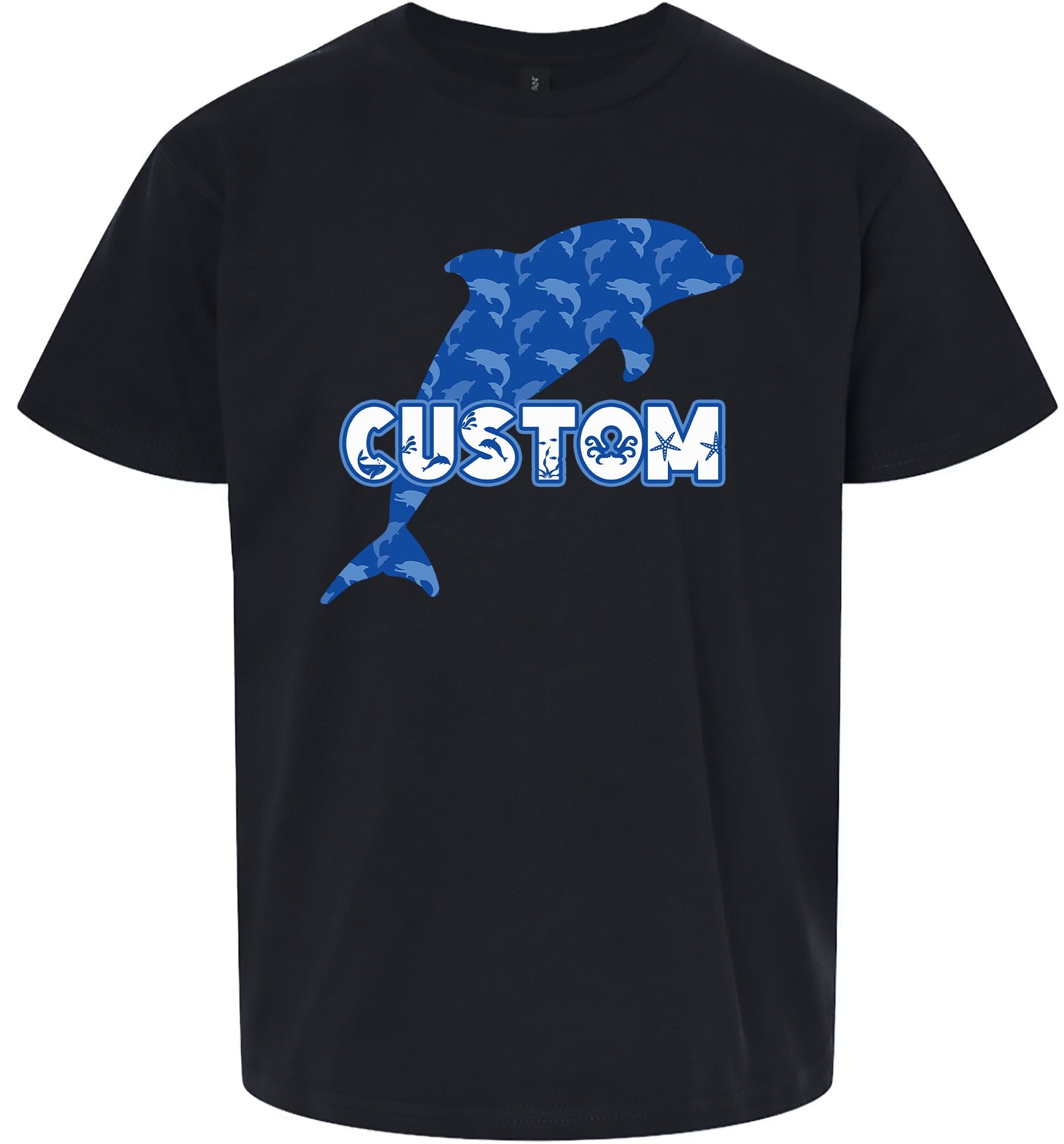 Custom Blue Dolphins Children's Gildan Soft Shirt