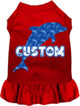 Load image into Gallery viewer, Custom Blue Dolphins Pet Dress
