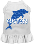 Load image into Gallery viewer, Custom Blue Dolphins Pet Dress
