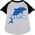 Load image into Gallery viewer, Custom Blue Dolphins Pet Raglan Shirts
