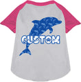 Load image into Gallery viewer, Custom Blue Dolphins Pet Raglan Shirts
