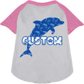 Load image into Gallery viewer, Custom Blue Dolphins Pet Raglan Shirts
