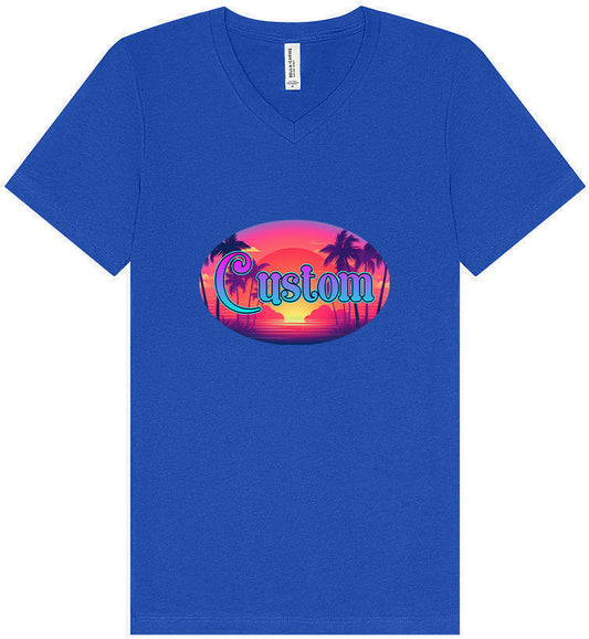 Custom Classic Beach Unisex V-Neck Shirt