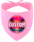 Load image into Gallery viewer, Custom Neon Beach Sunset Pet Bandana
