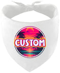 Load image into Gallery viewer, Custom Neon Beach Sunset Pet Bandana
