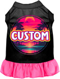 Load image into Gallery viewer, Custom Neon Beach Sunset Pet Dress
