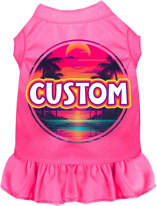 Custom Neon Beach Sunset Pet Dress