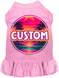 Load image into Gallery viewer, Custom Neon Beach Sunset Pet Dress

