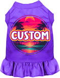 Load image into Gallery viewer, Custom Neon Beach Sunset Pet Dress
