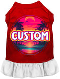 Load image into Gallery viewer, Custom Neon Beach Sunset Pet Dress
