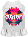 Load image into Gallery viewer, Custom Neon Beach Sunset Pet Dress
