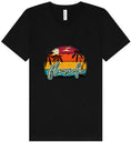 Load image into Gallery viewer, Custom Retro Beach Sunset Unisex V-Neck Shirt
