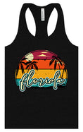 Load image into Gallery viewer, Custom Retro Beach Sunset Women's Racerback Tank
