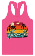 Load image into Gallery viewer, Custom Retro Beach Sunset Women's Racerback Tank
