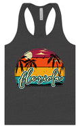 Load image into Gallery viewer, Custom Retro Beach Sunset Women's Racerback Tank
