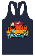 Load image into Gallery viewer, Custom Retro Beach Sunset Women's Racerback Tank
