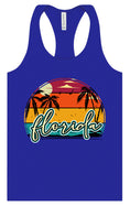 Load image into Gallery viewer, Custom Retro Beach Sunset Women's Racerback Tank
