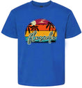 Load image into Gallery viewer, Custom Retro Beach Sunset Children's Gildan Soft Shirt
