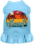 Load image into Gallery viewer, Custom Retro Beach Sunset Pet Dress
