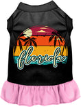 Load image into Gallery viewer, Custom Retro Beach Sunset Pet Dress
