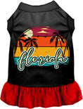 Load image into Gallery viewer, Custom Retro Beach Sunset Pet Dress
