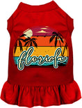 Load image into Gallery viewer, Custom Retro Beach Sunset Pet Dress
