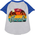 Load image into Gallery viewer, Custom Retro Beach Sunset Pet Raglan Shirts
