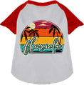 Load image into Gallery viewer, Custom Retro Beach Sunset Pet Raglan Shirts
