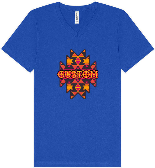 Custom Navajo Tribal Unisex V-Neck Shirt