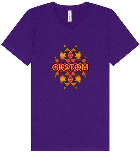Custom Navajo Tribal Unisex V-Neck Shirt