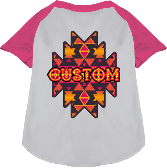 Custom Navajo Tribal Pet Raglan Shirts