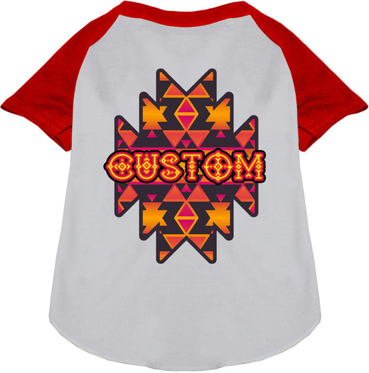 Custom Navajo Tribal Pet Raglan Shirts