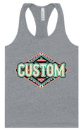 Load image into Gallery viewer, Custom Peach Aztec Women's Racerback Tank
