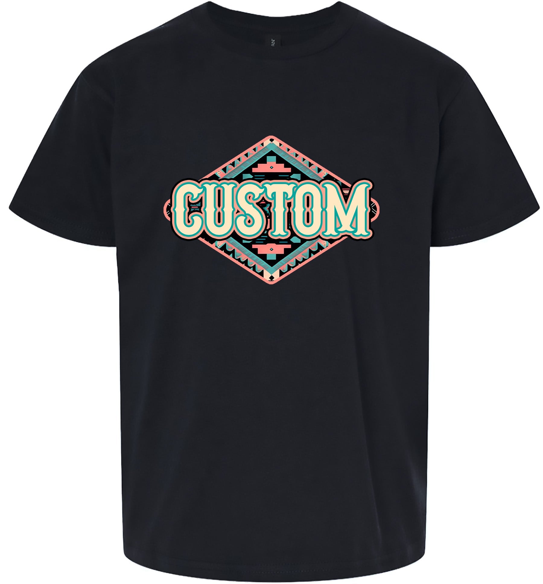 Custom Peach Aztec Children's Gildan Soft Shirt
