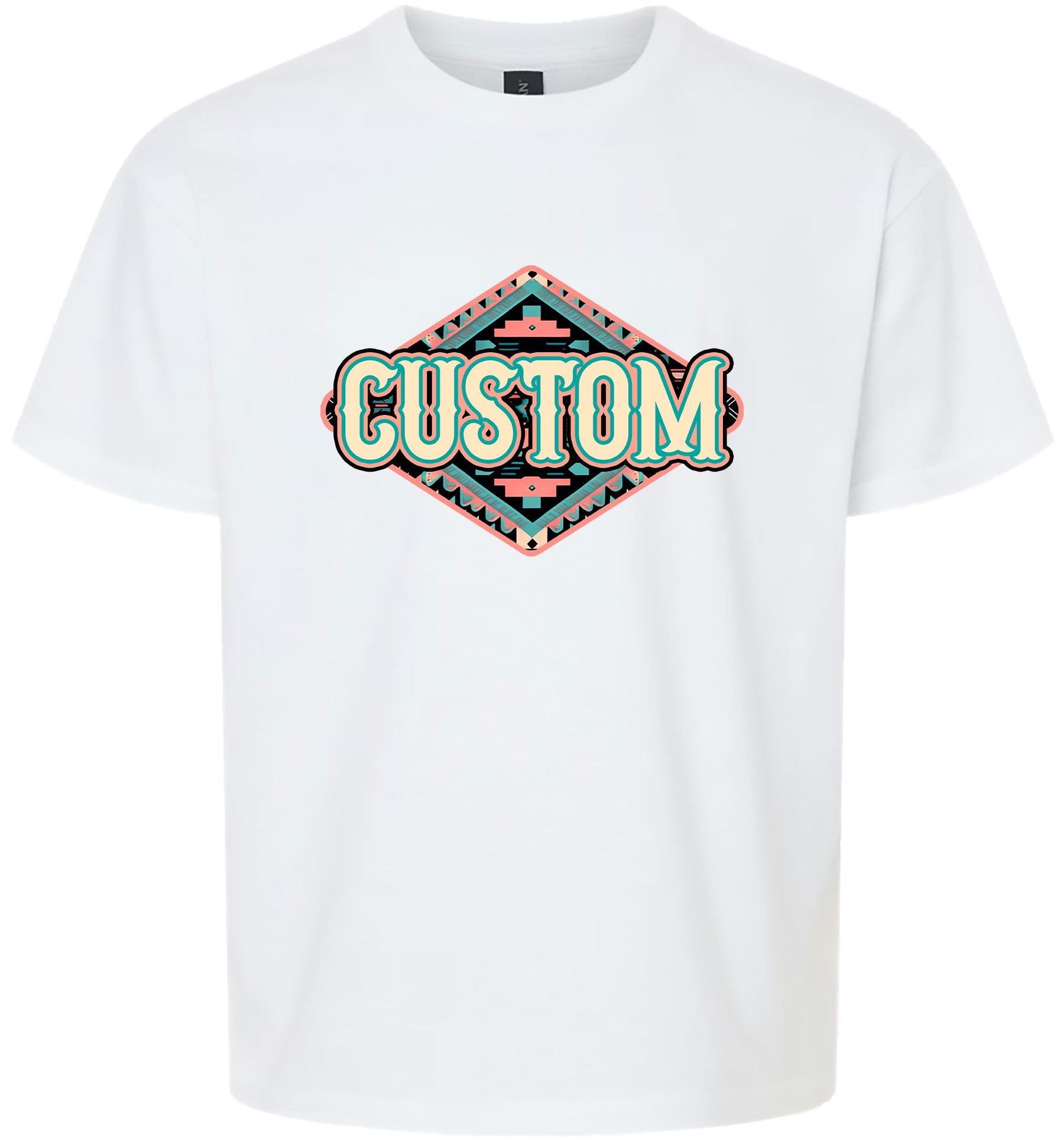 Custom Peach Aztec Children's Gildan Soft Shirt