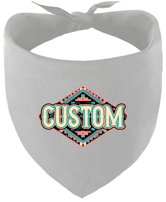 Custom Peach Aztec Pet Bandana