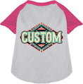 Load image into Gallery viewer, Custom Peach Aztec Pet Raglan Shirts

