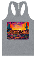 Load image into Gallery viewer, Custom Neon Desert Women's Racerback Tank
