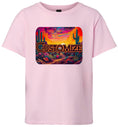 Load image into Gallery viewer, Custom Neon Desert Children's Gildan Soft Shirt
