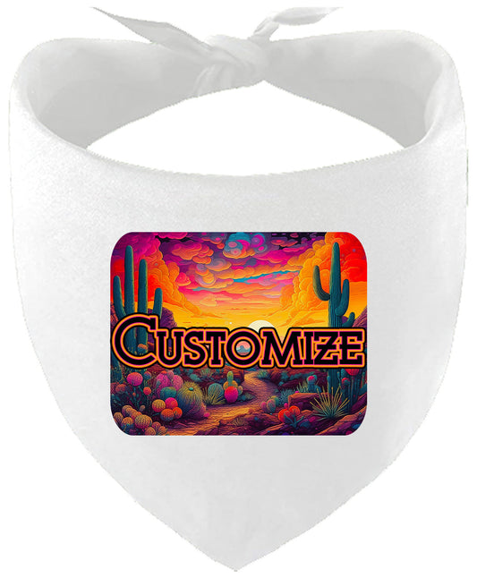 Custom Neon Desert Pet Bandana