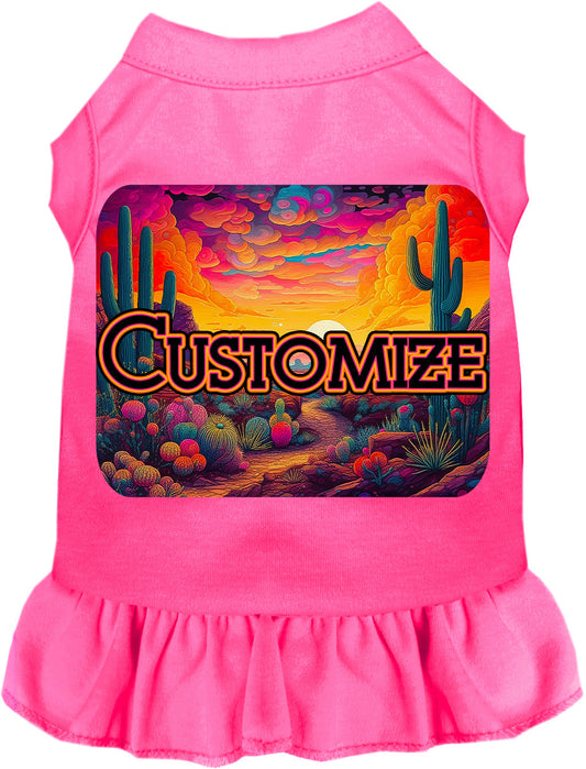 Custom Neon Desert Pet Dress