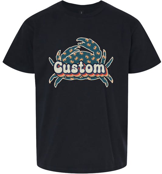 Custom Retro Crabs Children's Gildan Soft Shirt