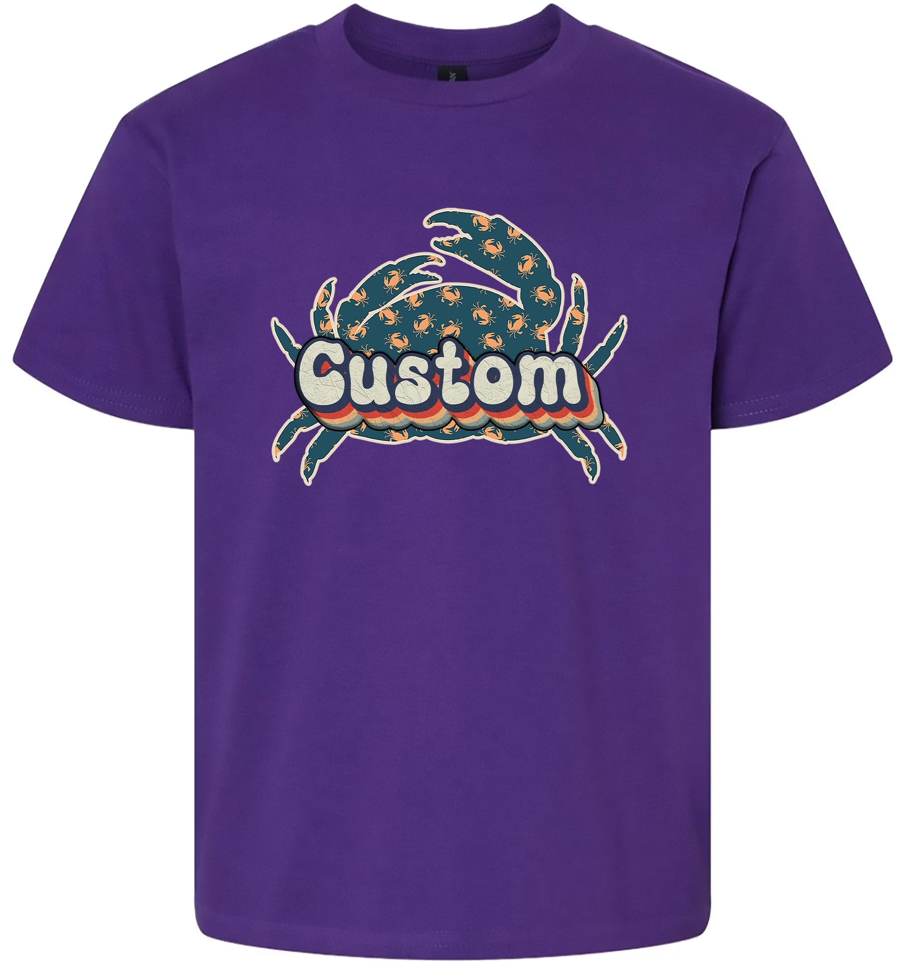 Custom Retro Crabs Children's Gildan Soft Shirt