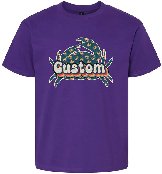 Custom Retro Crabs Children's Gildan Soft Shirt